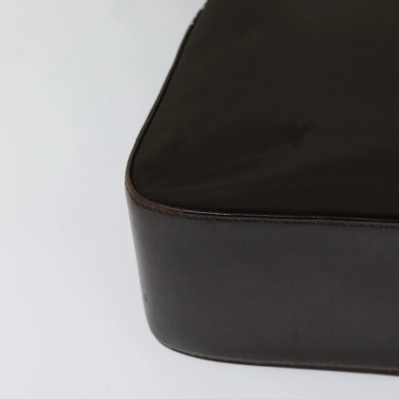 BURBERRY Hand Bag Leather 2way Brown Silver Auth bs25791 - Picture 5 of 16